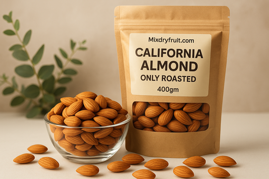 Discover the Natural Delight of California Almond Only Roasted 400gm (Non-Salted)