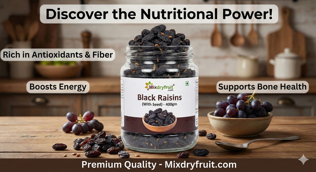 Health Benefits and Uses of Black Raisins (With Seed) 400gm