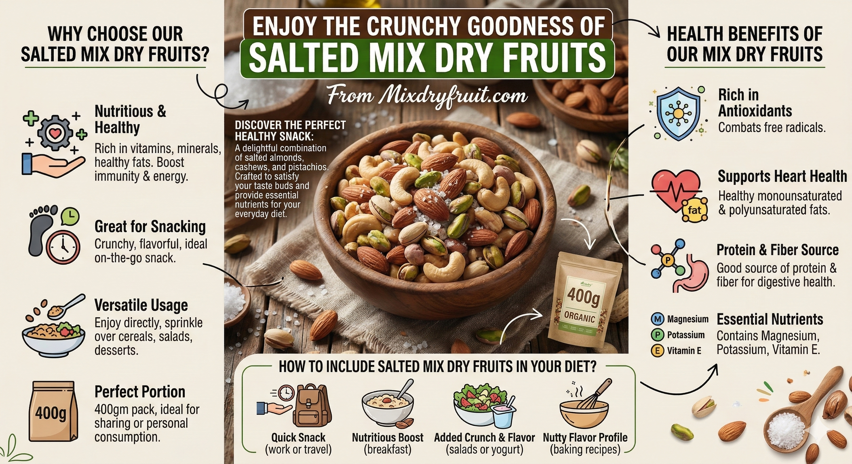 Healthy Snacking with Salted Mix Dry Fruits - Mixdryfruit.com