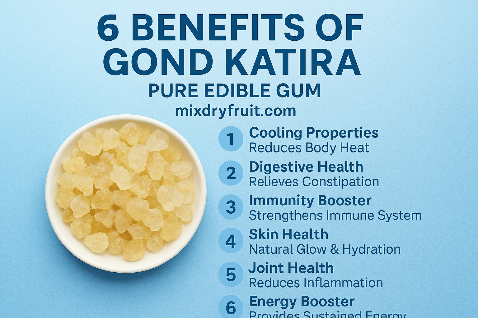 6 Benefits of Gond Katira (Pure Edible Gum) - Mixdryfruit.com