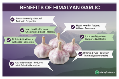 Benefits of Himalayan Garlic - Social Media Post - Mixdryfruit.com