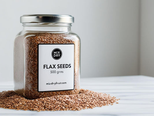 Flax Seeds 500g - Alsi Seeds | Flax Seeds for Hair Growth | Raw Seeds for Eating | Source of Iron & Dietary Fibre | Rich in Protein